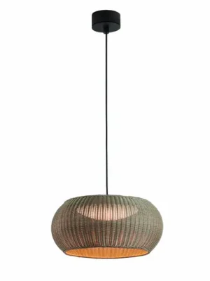 Nejlepší Volba Bover LED závěsné světlo Perris, hnědá/hnědá, Ø 47 cm