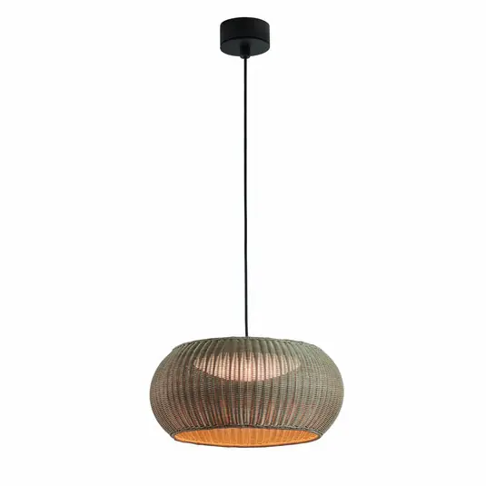 Nejlepší Volba Bover LED závěsné světlo Perris, hnědá/hnědá, Ø 47 cm