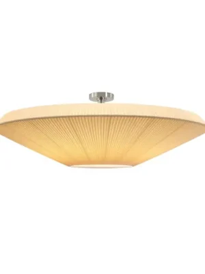 Stropní svítidlo Bover Siam 120, výška 36 cm, nikl/krémová barva Výprodej