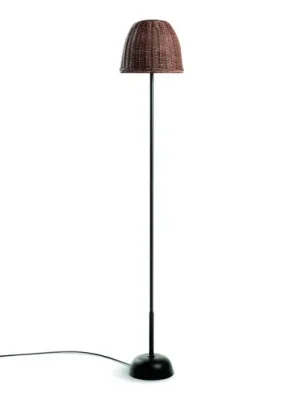 Stojací lampa Bover LED Atticus 114, grafitově hnědá/hnědá, zástrčka Koupit Online