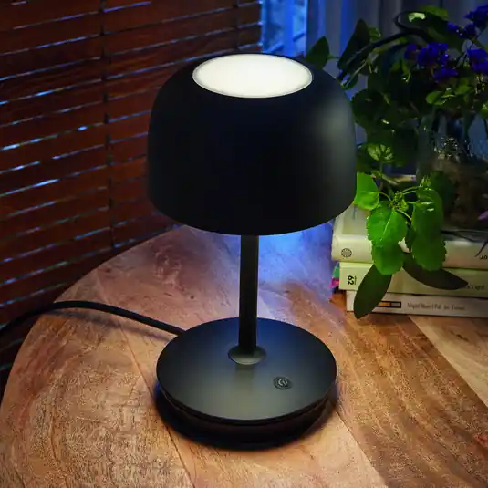 Stolní lampa Bover LED Bol, matná černá, výška 30 cm, hliník Top Prodej