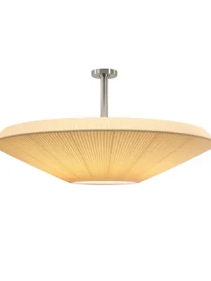 Stropní svítidlo Bover Siam 120, výška 61 cm, nikl/krémová barva Vysoce Kvalitní