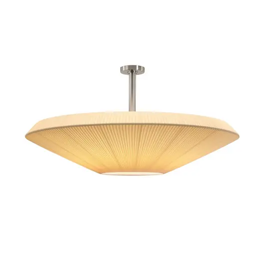 Stropní svítidlo Bover Siam 120, výška 61 cm, nikl/krémová barva Vysoce Kvalitní