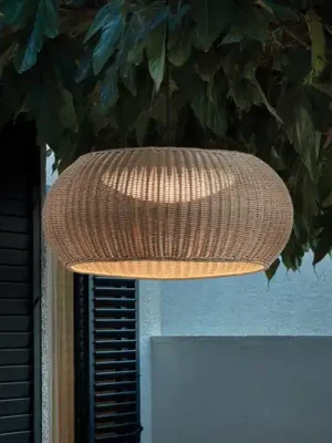 Nejlepší Volba Bover LED závěsné světlo Perris, hnědá/béžová, Ø 47 cm