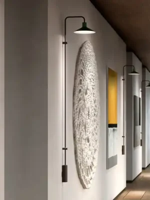 Nástěnné svítidlo Bover LED Platet A/06, černá/olivově šedá, 154 cm Akční Nabídka