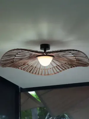 Nová Kolekce Venkovní stropní svítidlo Bover LED Mediterránia, hnědá, Ø 105 cm