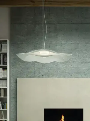 Bover LED závěsná lampa Mediterránia S/105.2, bílá/krémová barva Cenová Bomba