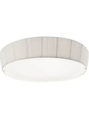 Bover LED stropní svítidlo Plafonet, Ø 95 cm, bílé, hliník/látka Poslední Šance