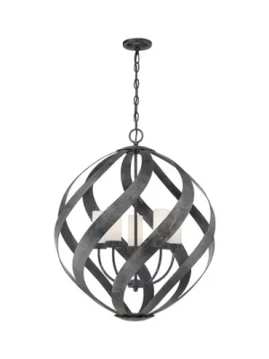 Závěsné světlo Blacksmith, Ø 66 cm, černé, 5 žárovek, IP44 Finální Výprodej