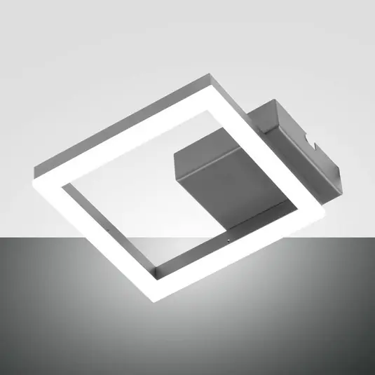 LED nástěnné svítidlo Bard, zlatá barva, 17 x 17 cm, kov, stmívatelné Oblíbený