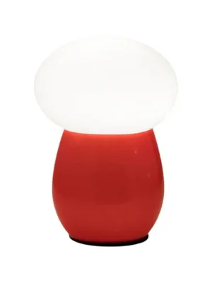 Stolní lampa Freddy, červená, výška 30 cm, foukané sklo, E27 Horká Nabídka