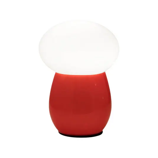 Stolní lampa Freddy, červená, výška 30 cm, foukané sklo, E27 Horká Nabídka