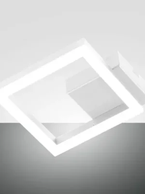 LED nástěnné svítidlo Bard, bílé, 17 x 17 cm, kov, stmívatelné Přímo Od Výrobce