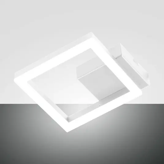 LED nástěnné svítidlo Bard, bílé, 17 x 17 cm, kov, stmívatelné Přímo Od Výrobce