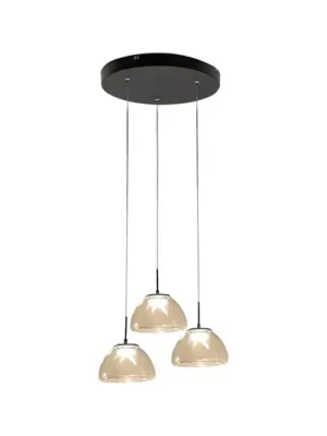 Závěsné svítidlo Lucille LED, 3 světla, koňaková barva, CCT Omezená Nabídka