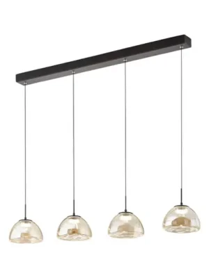 Závěsné svítidlo Lucille LED, 4 světla, koňaková barva, CCT Rychlé Dodání