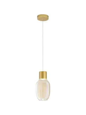 Speciální Cena LED závěsné svítidlo Lapo, 1 světlo, koňaková barva, Ø 16 cm, sklo