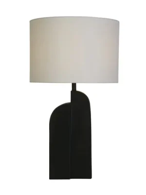 Stolní lampa Perth, bílá/černá Výška 65 cm Textil/pryskyřice Akční Cena