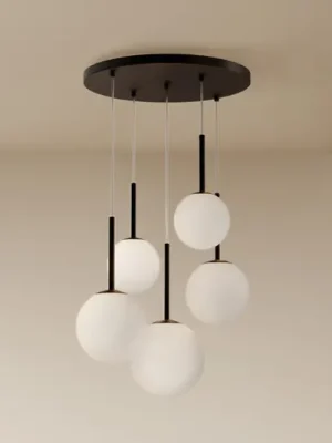 Tovární Cena Závěsné svítidlo Maytoni Basic form, černá barva, Ø 58 cm, 5 světelných zdrojů,