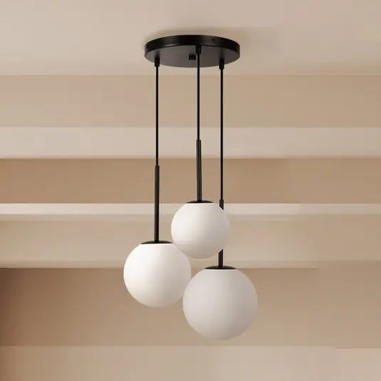 Tovární Cena Závěsné svítidlo Maytoni Basic form, černá barva, Ø 40 cm, 3 světla, sklo