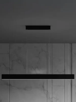 Sezónní Sleva Maytoni LED závěsné svítidlo Step, černé, 118,5 cm, 3 000 K, hliník