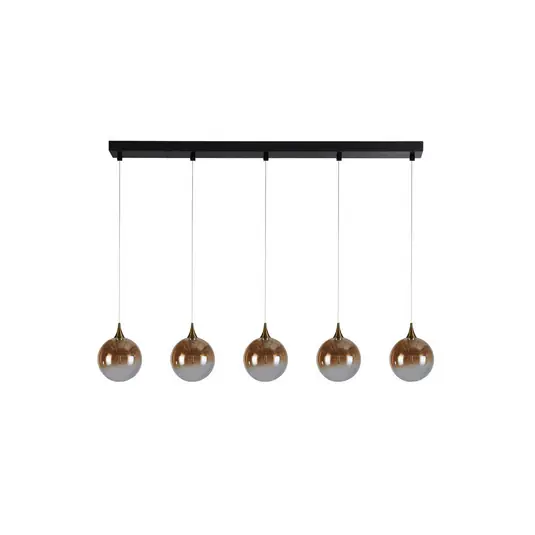 Kup Teď Závěsné svítidlo LED Alchemy, 5 světel, černá, jantarová, sklo