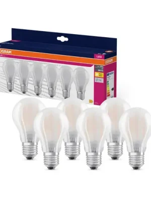 OSRAM LED žárovka matná E27 6,5W 827 6ks Super Cena