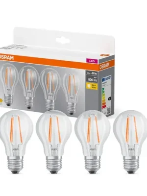 Expresní Doručení OSRAM LED žárovka Filament E27 6,5W 827 4-pack