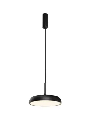 Závěsné svítidlo Maytoni LED Gerhard, černá barva, Ø 30 cm, kov Autentický