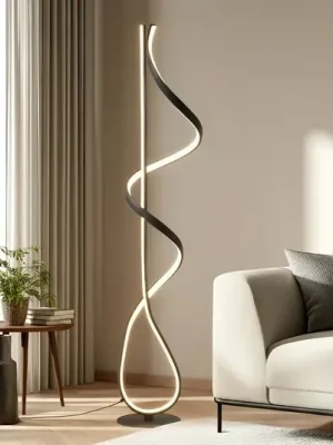 Pouze Dnes Lucande LED stojací lampa Rodado, černá, 132 cm, hliník