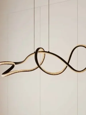Nízká Cena Lucande LED závěsné svítidlo Rodado, černá, 110 cm, hliník