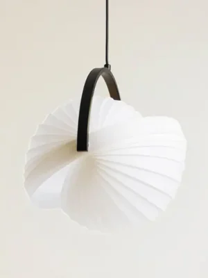 Přímo Od Výrobce Závěsné svítidlo Lucande Helva, bílé, 1 světlo, Ø40cm, otočné