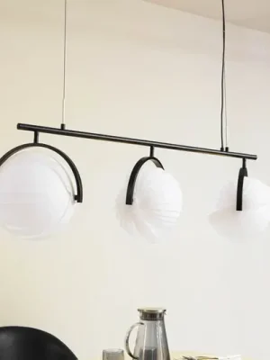 Cenově Výhodný Závěsné světlo Lucande Helva, bílé, 3 světla, 108 cm, otočné