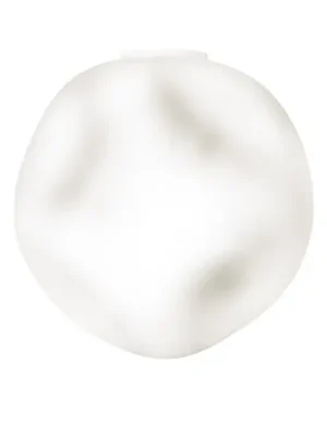 Aktuální Stropní světlo Foscarini Hoba Grande, Ø 36 cm, bílé, sklo