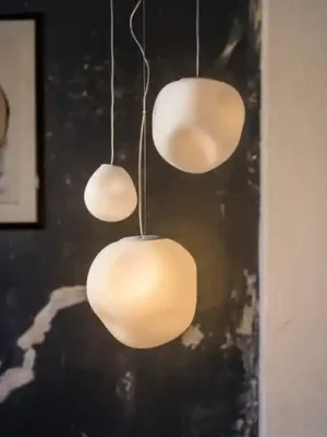 Závěsné světlo Foscarini Hoba Midi, Ø 19 cm, závěs 1000 cm Horká Nabídka