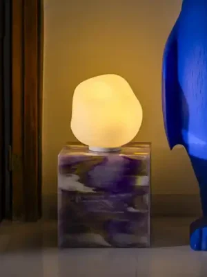 Akční Cena Stolní lampa Foscarini Hoba Media, Ø 24 cm, stmívatelné, sklo