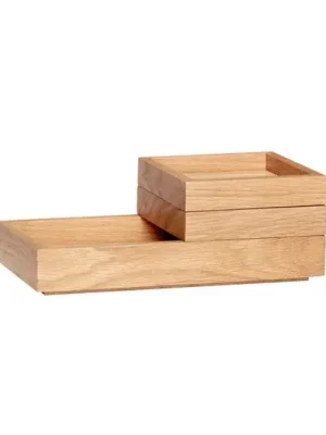 Akce HÜBSCH Box na sponky, dubová barva, 24 x 12 x 6 cm