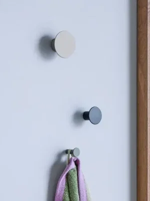 HÜBSCH Háčky na kabáty Spot, sada 3 kusů, železo, černá/šedá barva Značkový