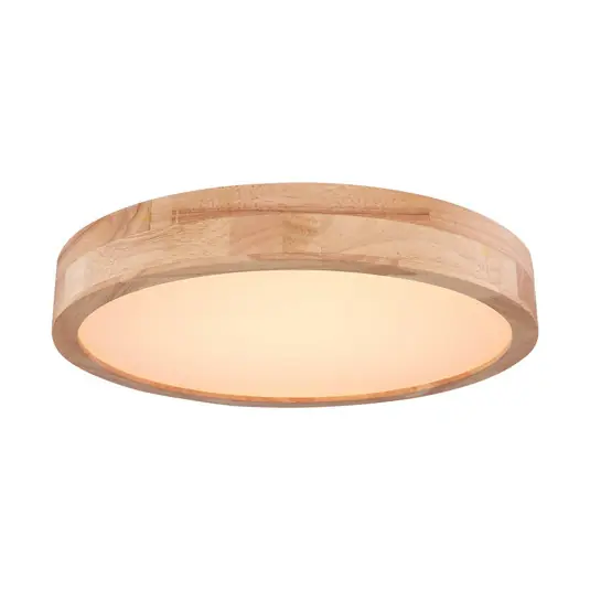 Rainer LED stropní svítidlo, Ø 40 cm, dřevěný efekt, kov, CCT Finální Výprodej
