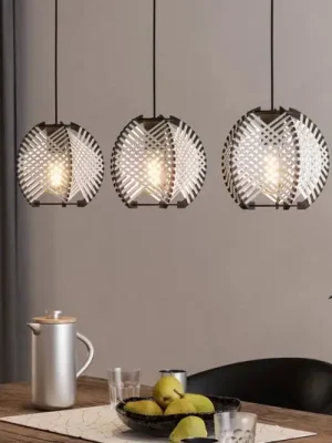 Závěsná lampa Waverton, černá/bílá, délka 92 cm, ocel/látka Zlevněný