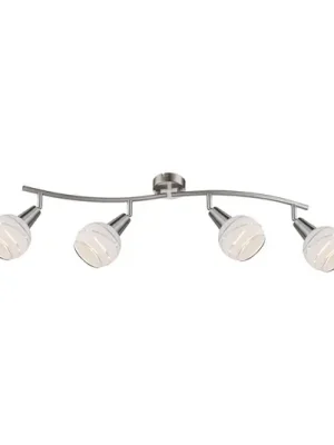 Sleva Stropní bodové svítidlo Elliott, matný nikl, délka 70 cm, kov