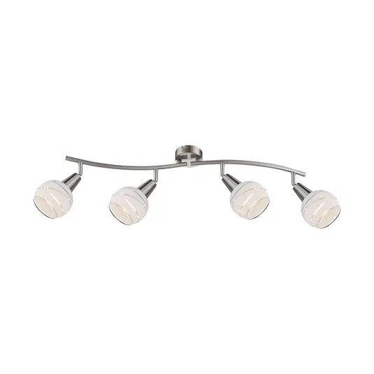 Sleva Stropní bodové svítidlo Elliott, matný nikl, délka 70 cm, kov