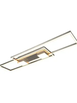 LED stropní svítidlo Albany, nikl, 100 x 28 cm, hliník CCT stmívatelné Bezpečná Platba