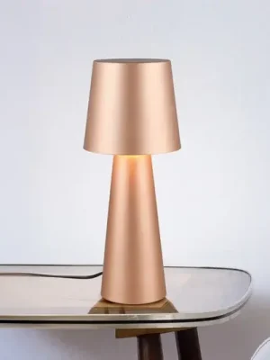 Cenová Bomba Nubijská stolní lampa, hnědá, výška 40 cm, kov, E27