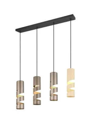 Víkendová Akce Závěsná lampa Stream, vícebarevná Délka 80 cm 4 světla kovová GU10