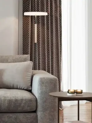 Cenově Výhodný LED stojací lampa Celeste bílá/hnědá 160 cm sklo/kov Touchdim