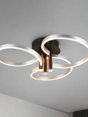 LED stropní svítidlo Caruso, hliník/černá, Ø 66 cm, kov CCT dim Akční Nabídka