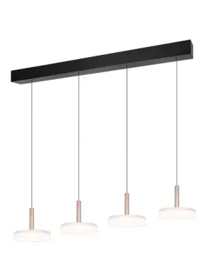 LED závěsné svítidlo Celeste bílá/hnědá 115 cm 4 světla stmívatelné sklo Pouze Dnes
