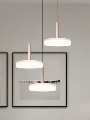 Závěsné svítidlo LED Celeste, bílá/hnědá, Ø 35 cm 3 světla, sklo tlumené Vysoce Kvalitní