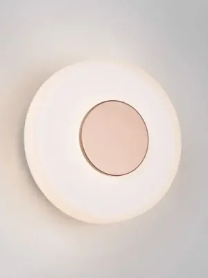 Cenově Výhodný Nástěnné svítidlo LED Celeste, hnědá/bílá, Ø 22 cm, stmívatelné sklo